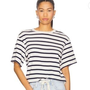 CITIZENS OF HUMANITY women's goldie tee in azure stripe